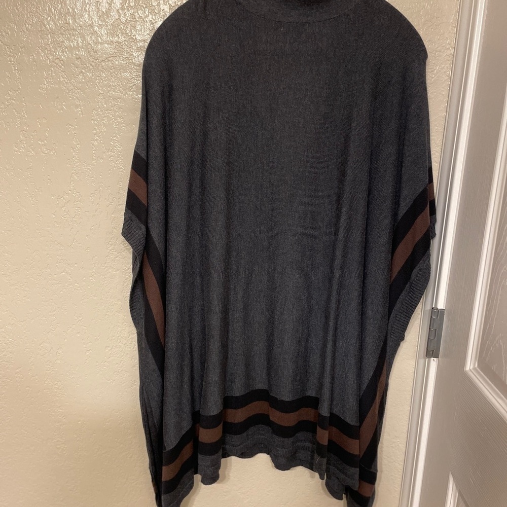 Hinge Oversized Cotton Blend V-neck striped Vest Academia Preppy S - Picture 4 of 9